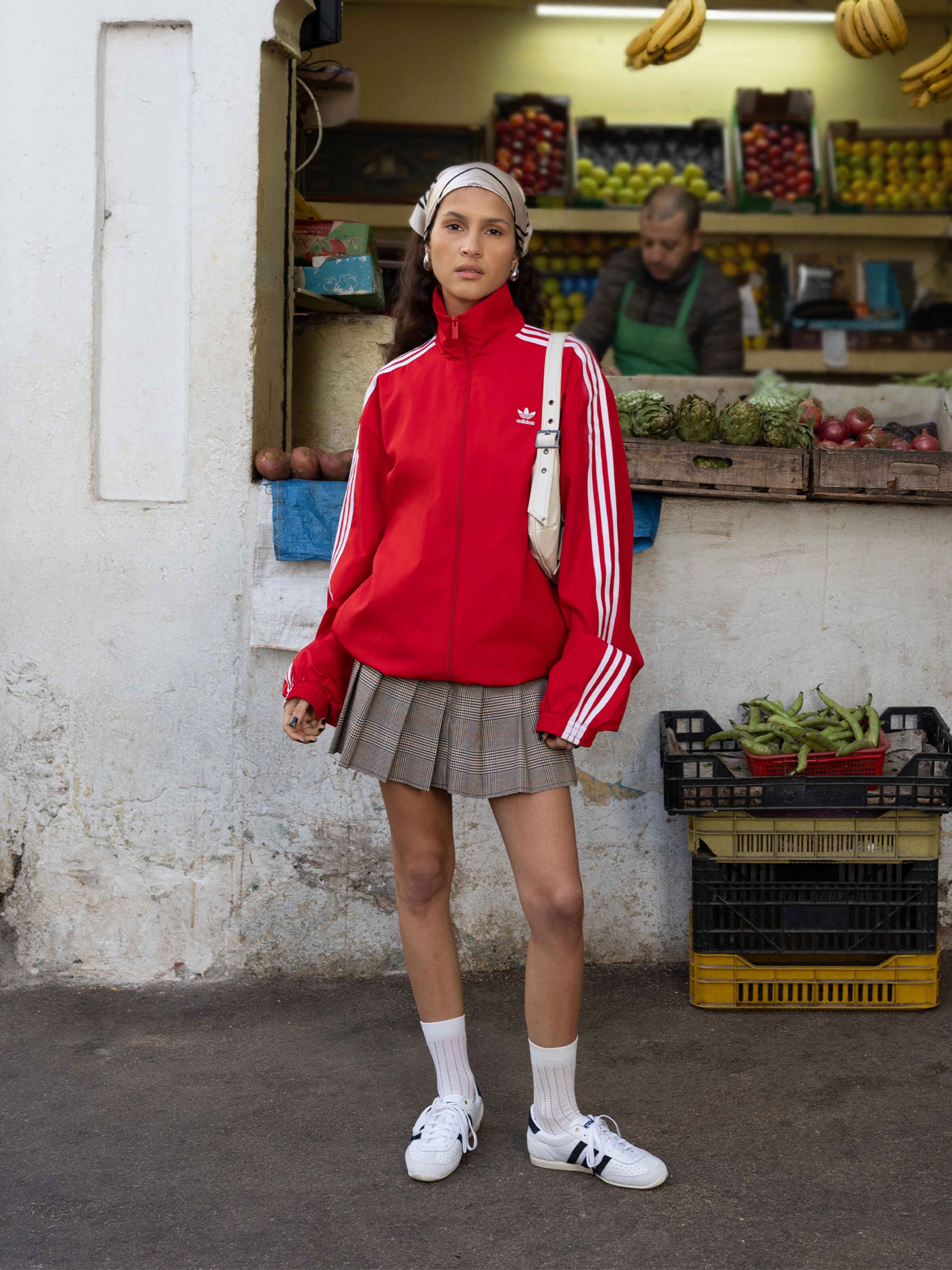full red adidas tracksuit