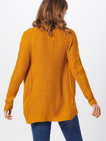 ABOUT YOU Knit Cardigan 'Saphira' in Yellow: back