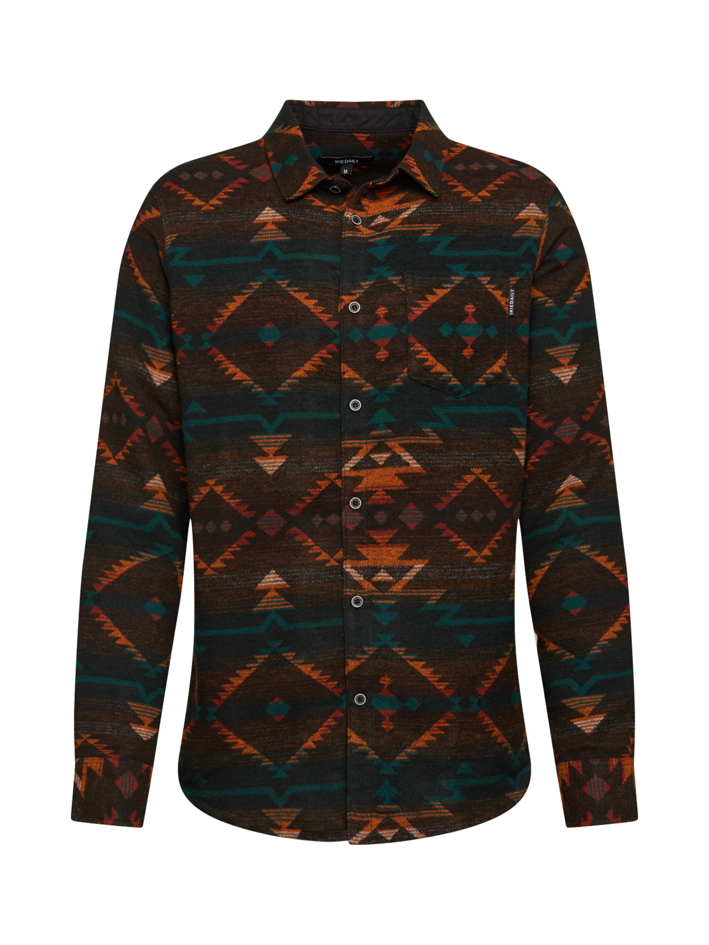 Iriedaily Paita 'Santania' värissä ruskea / smaragdi / tummanoranssi, Tuotenäkymä