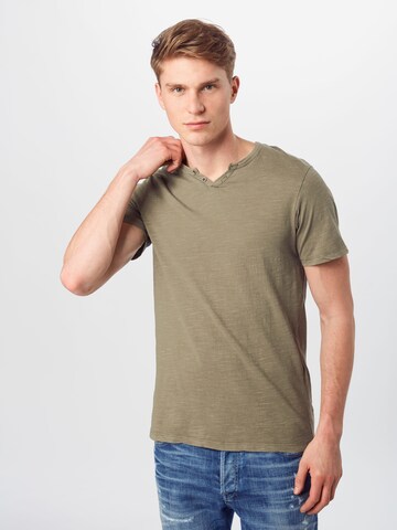Regular fit Maglietta 'JJESPLIT' di JACK & JONES in verde: frontale