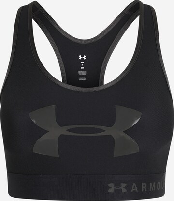 UNDER ARMOUR Regular Sport bh in Zwart: voorkant