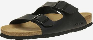 ROHDE Mules in Black: front