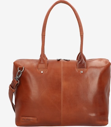 Plevier Document Bag in Brown: front