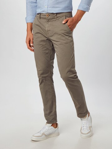 BLEND - Slimfit Calças chino 'Noos' em cinzento: frente