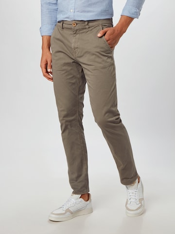 BLEND Slim fit Chino Pants 'Noos' in Grey: front