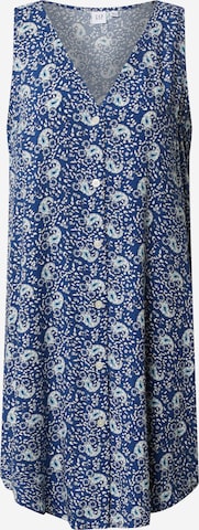 GAP Kleid 'V-SL BTN SHFT DRESS' in Blau: predná strana