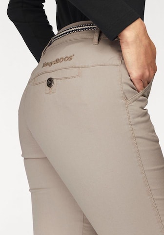 KangaROOS Slimfit Chinohose mit Bindeband in Beige