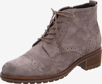 GABOR Lace-Up Ankle Boots in Grey: front