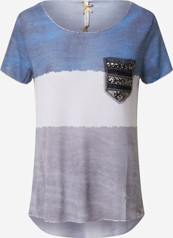 Key Largo Shirt 'KARMA' in Blauw: voorkant