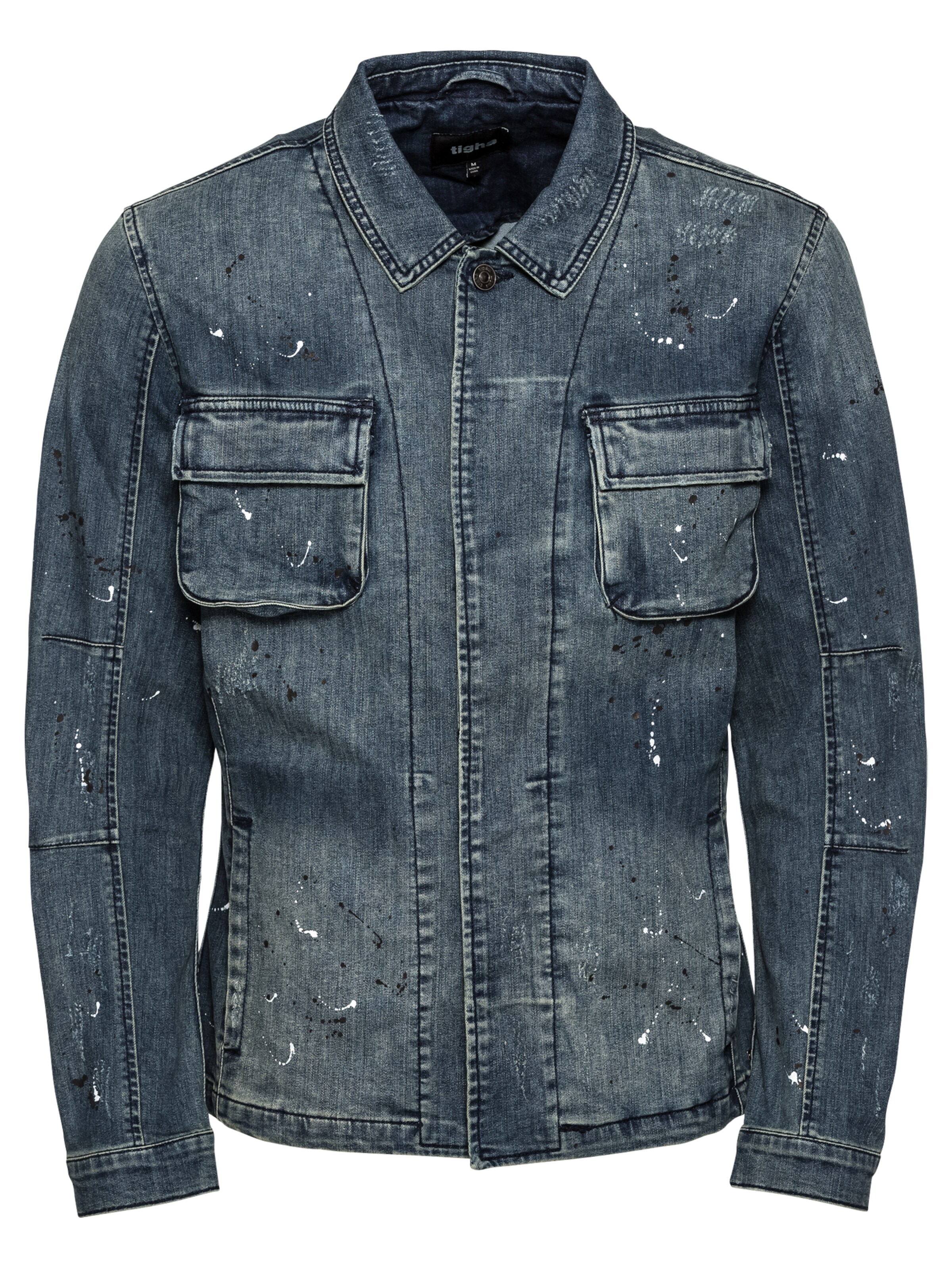 tigha - Tussenjas in de kleur Blauw denim