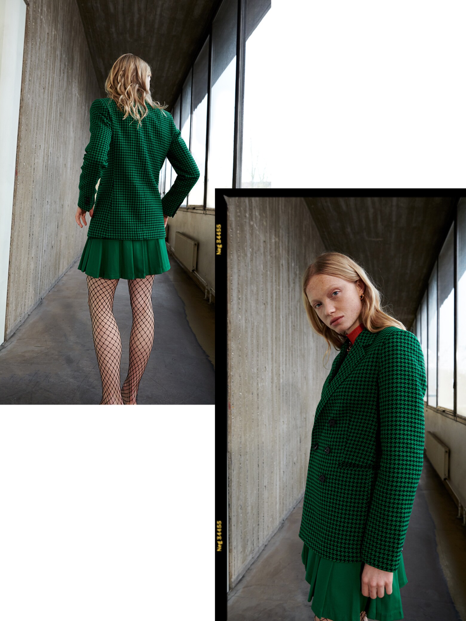 Malena - Allover Green Skirt Suit Look
