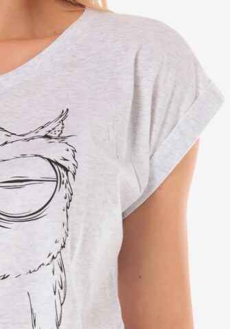 Iriedaily - Camiseta 'Skateowl 2' en blanco