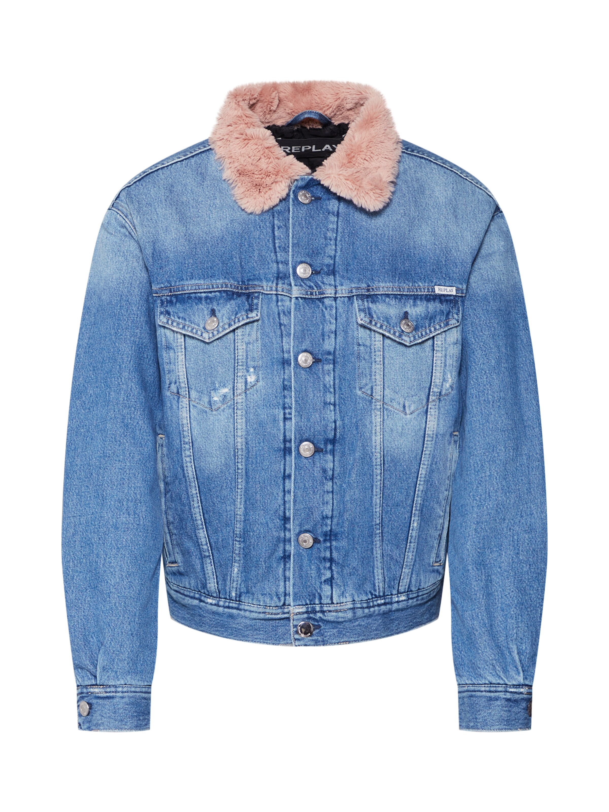 REPLAY - Tussenjas in de kleur Blauw denim