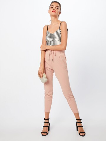 VERO MODA Tapered Pleat-front trousers 'Eva' in Pink