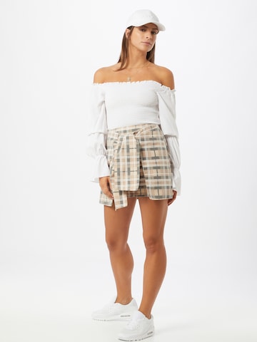 NU-IN Skirt 'Tie Front' in Brown