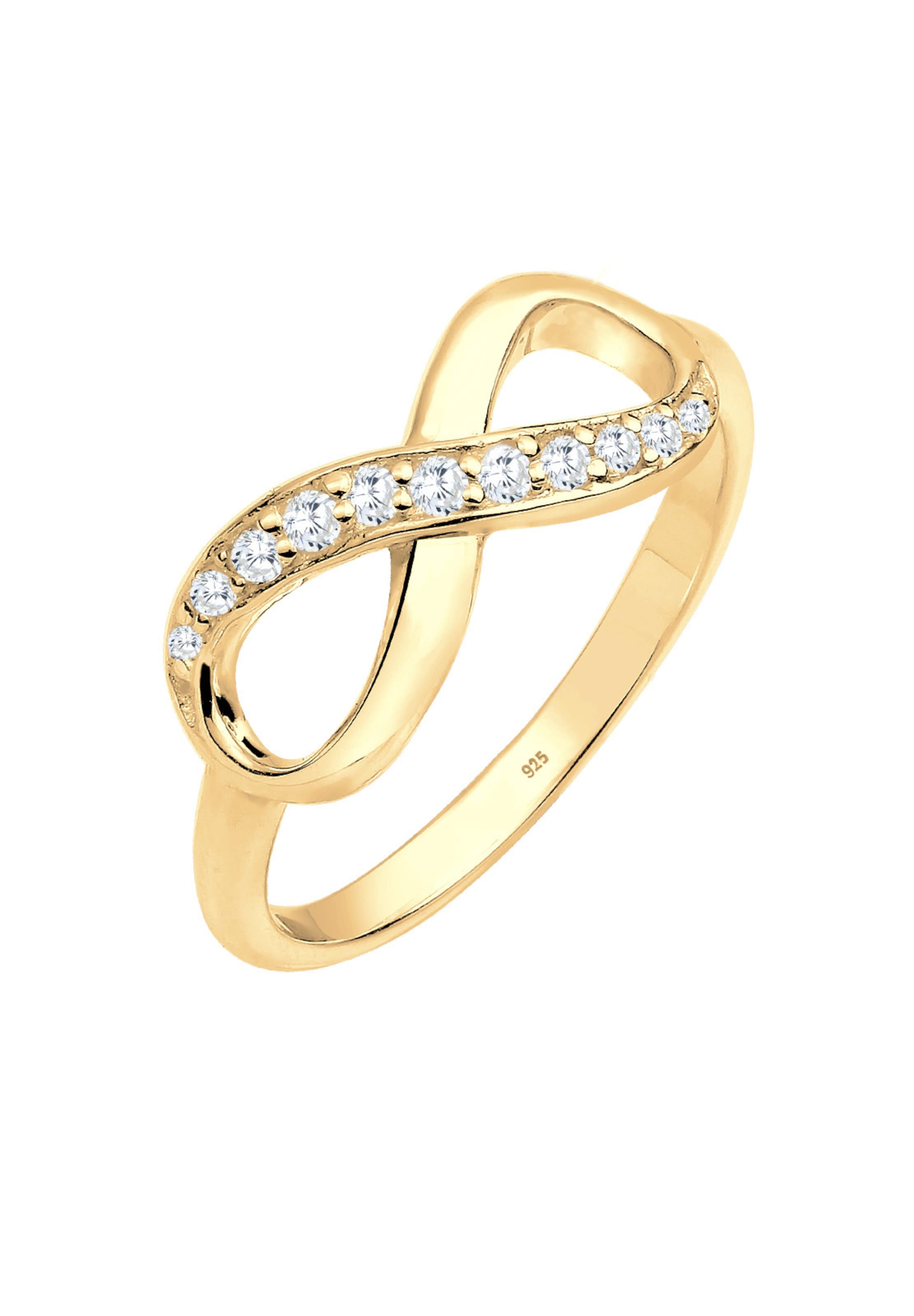 ELLI Ring 'Infinity' in Gold: Vorderseite