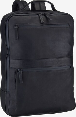 LEONHARD HEYDEN Backpack 'Den Haag' in Black: front