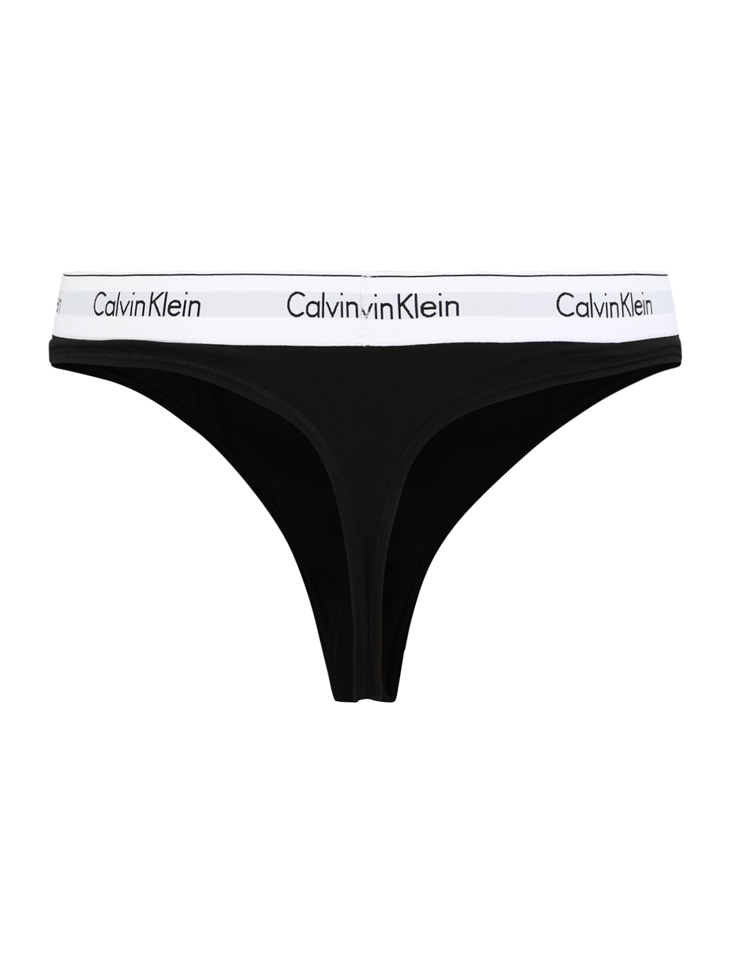 Calvin Klein Underwear Plus String i svart: baksida