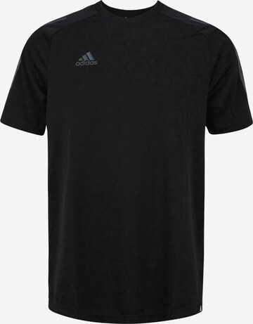 Tricou funcțional 'TAN JQD JSY' de la ADIDAS SPORTSWEAR pe negru: față