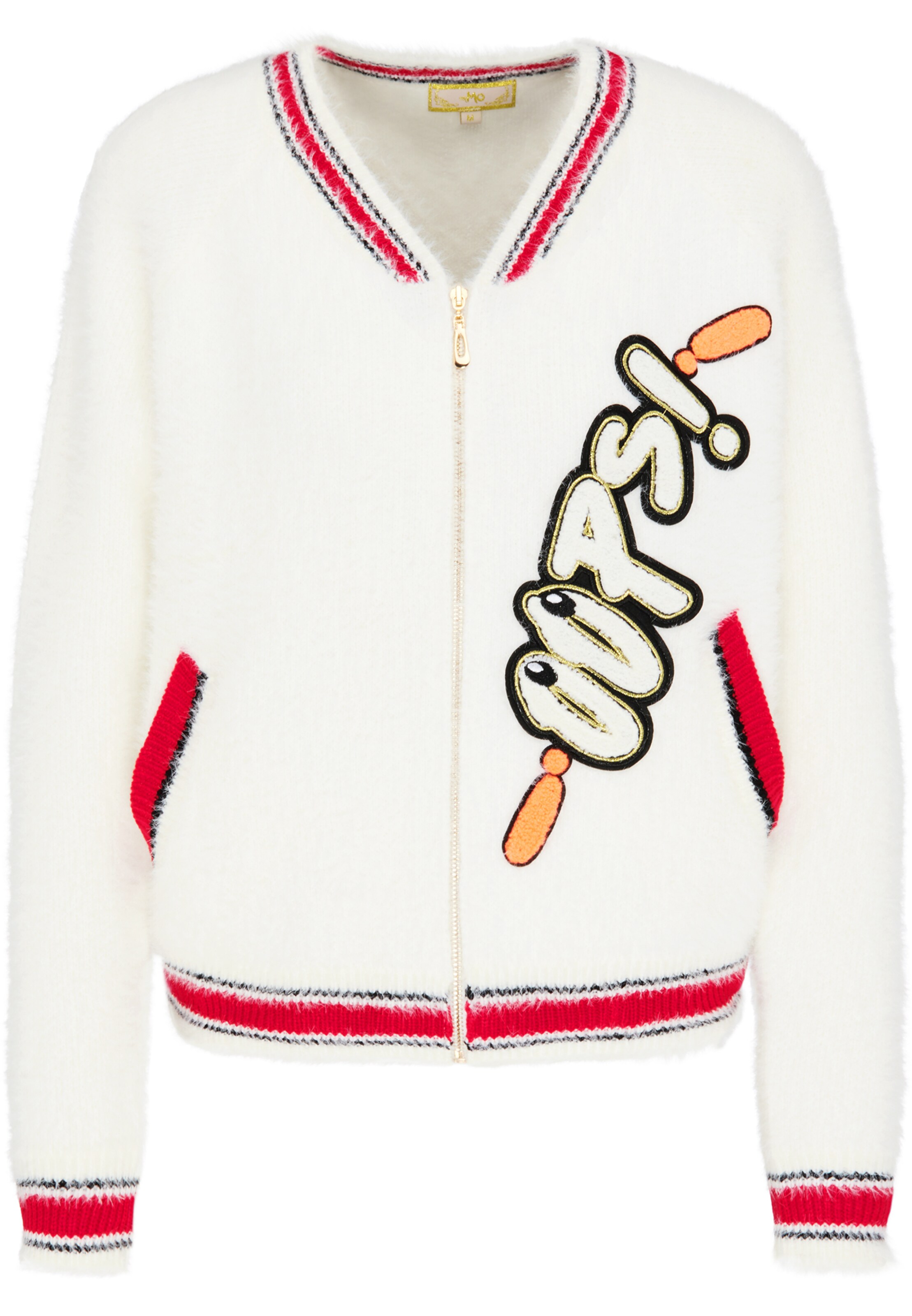 MYMO - Gebreid vest in de kleur Cranberry