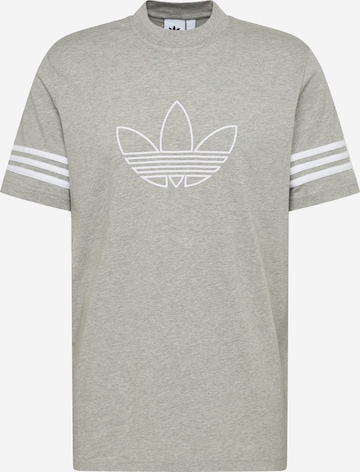 T-Shirt 'Outline' ADIDAS ORIGINALS en gris : devant