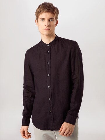 DRYKORN Slim fit Button Up Shirt 'Tarok' in Black: front