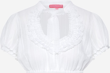 Blouse folklorique Krüger Madl en blanc : devant