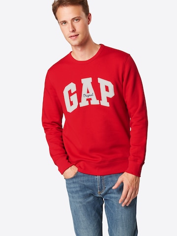 Sweat-shirt 'ORIGINAL ARCH' GAP en rouge : devant