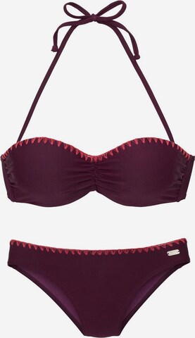 Bandeau Bikini BUFFALO en violet : devant