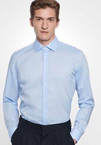 Coupe slim Chemise business 'Slim' SEIDENSTICKER en bleu : devant