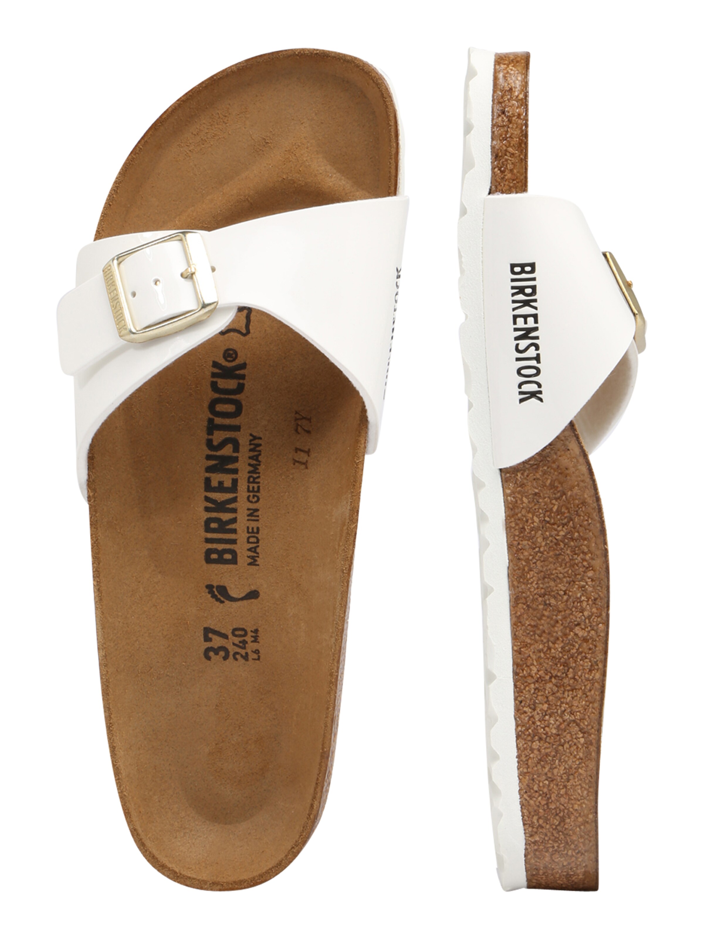 BIRKENSTOCK Japonki 'Madrid' w kolorze biały: bok