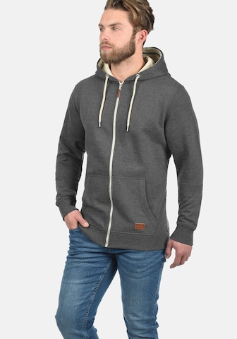 BLEND Zip-Up Hoodie 'Hulker' in Grey: front