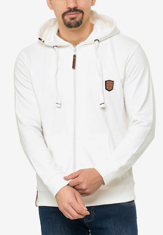 Veste de survêtement 'Braidwood' INDICODE JEANS en blanc