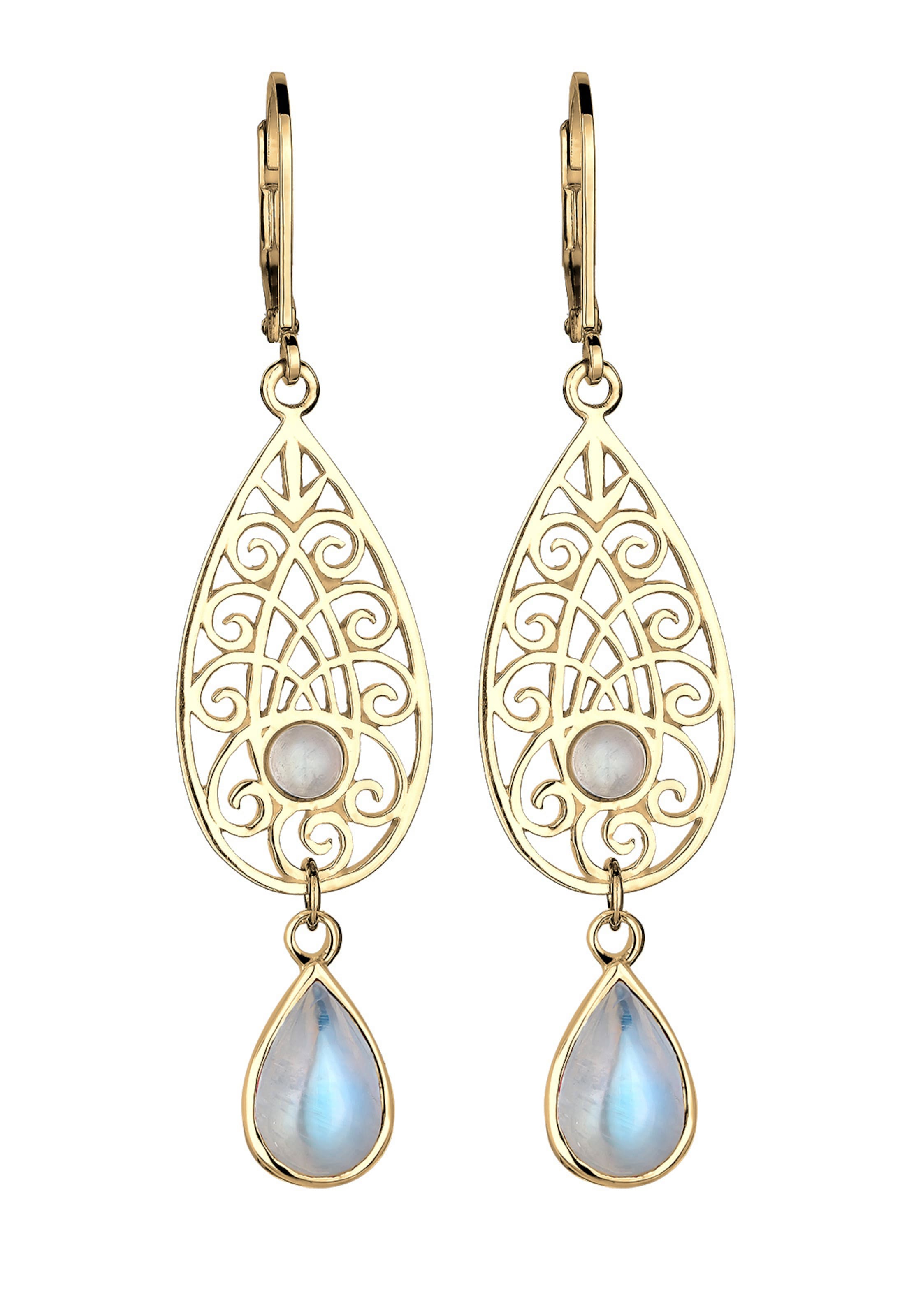 ELLI Ohrringe 'Tropfen' in Gold: Vorderseite