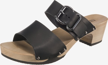 SOFTCLOX Mules 'Katja' in Black: front