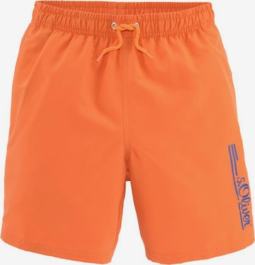 s.Oliver Swim Trunks in Orange: front