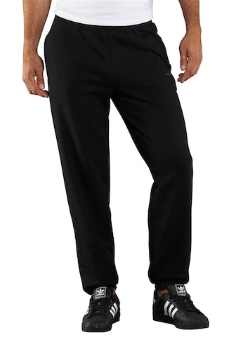 FRUIT OF THE LOOM Tapered Pants in Black: front