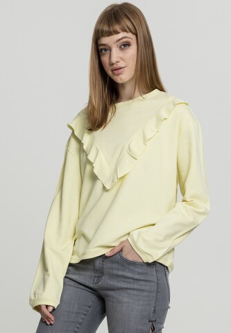 Urban ClassicsSweater majica - žuta boja: prednji dio