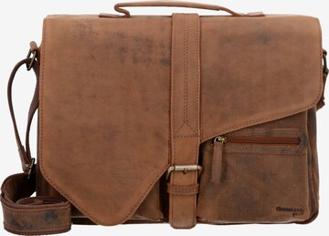 Greenland Nature Document Bag in Brown: front