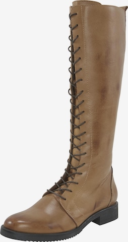 ANDREA CONTI Lace-Up Boots in Brown: front