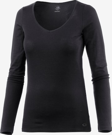 ICEBREAKER - Camiseta funcional 'Siren' en negro: frente