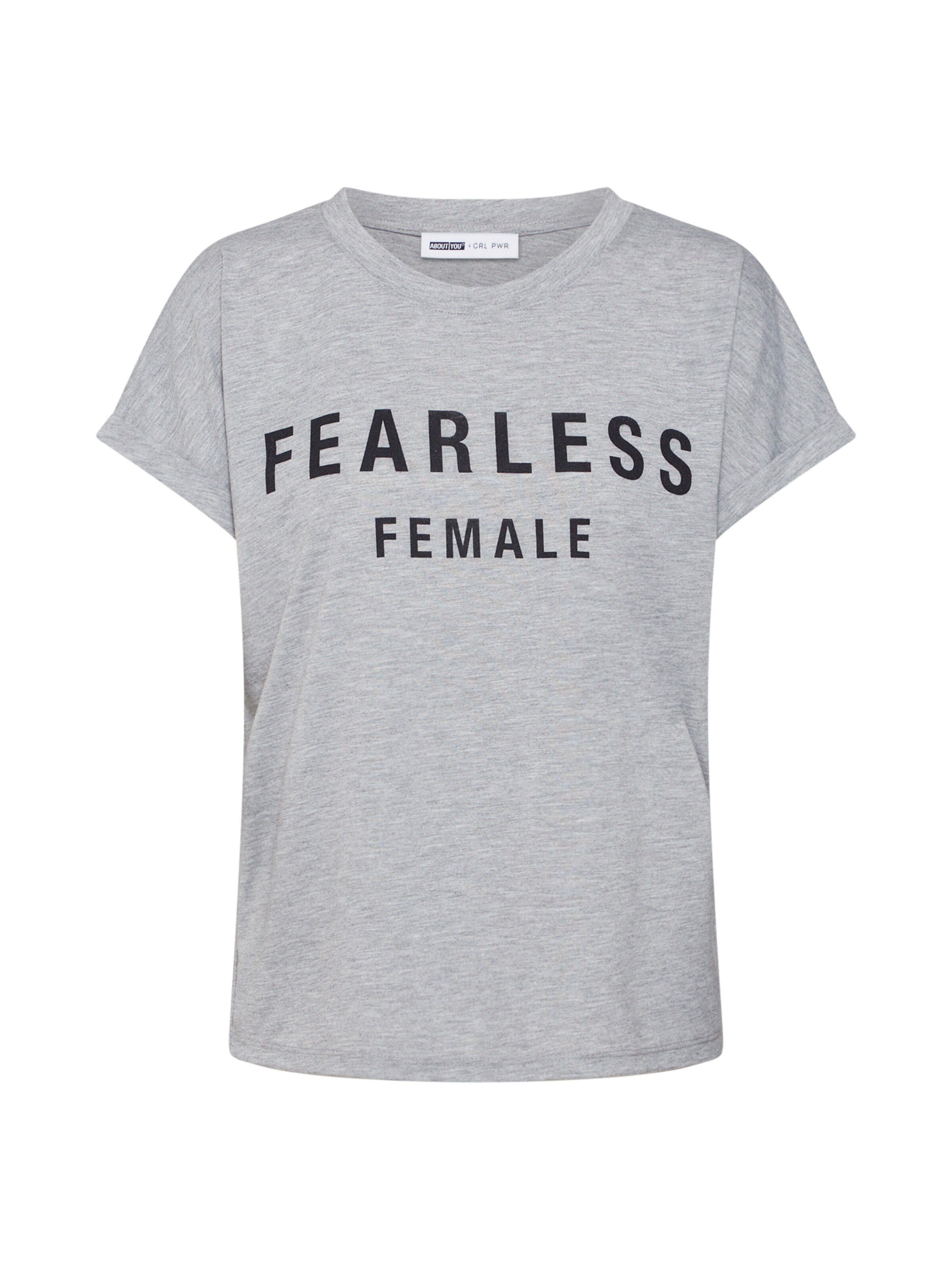 ABOUT YOU X GRL PWR - Shirt 'Merle' in de kleur Grijs gemêleerd