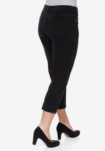 SHEEGO Slimfit Hose in Schwarz