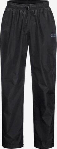 JACK WOLFSKIN Regular Outdoor Pants 'Rainy Day' in Black: front
