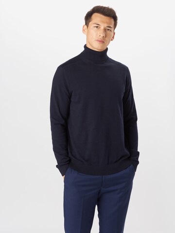 Coupe regular Pull-over 'Berg' SELECTED HOMME en bleu : devant