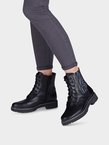 Tamaris Schnürstiefelette in Schwarz