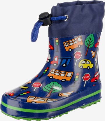 BECK Rubber Boots 'Traffic' in Blue: front