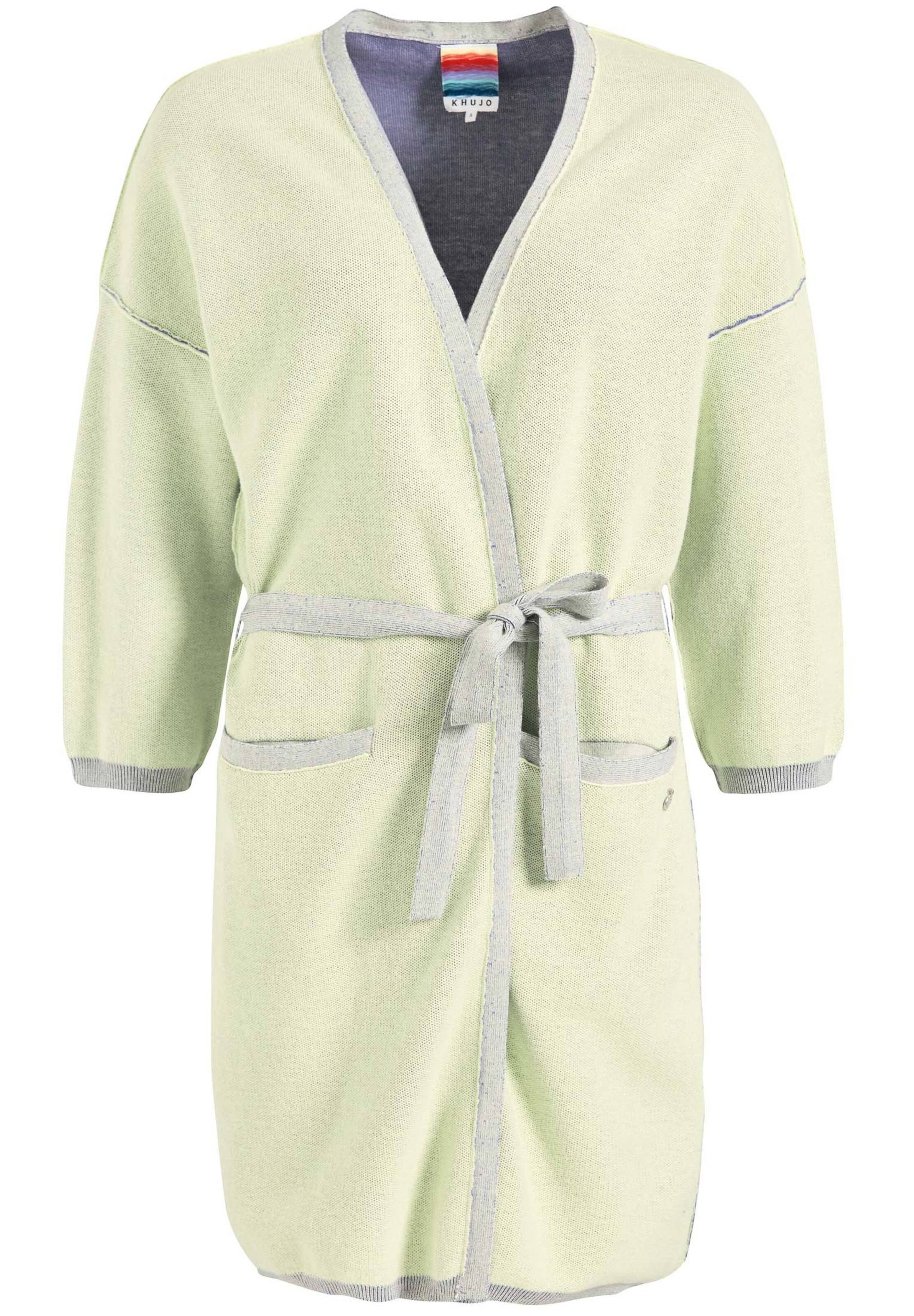 khujo - Gebreid vest 'Patsy' in de kleur Lichtgeel