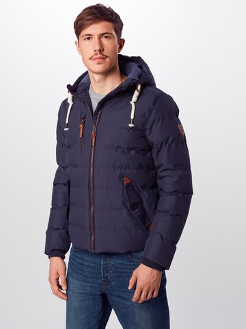 BRAVE SOUL Winterjas 'Chandler' in Blauw: voorkant