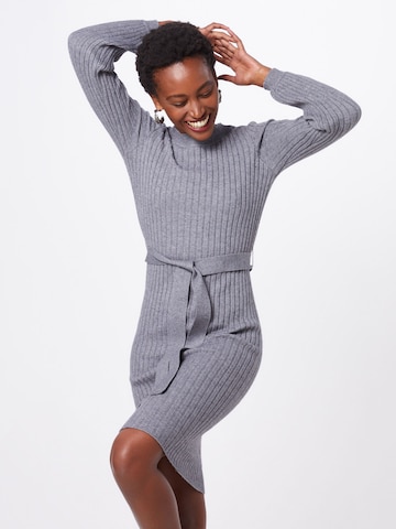 VERO MODA Knitted dress in Grey: front